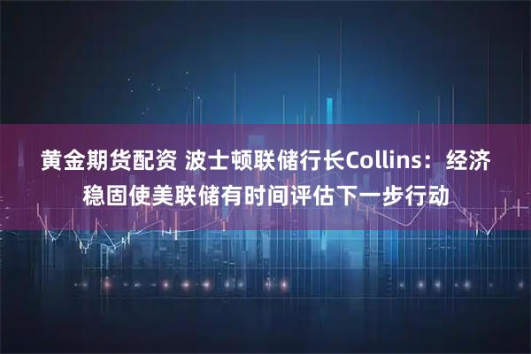 黄金期货配资 波士顿联储行长Collins：经济稳固使美联储有时间评估下一步行动