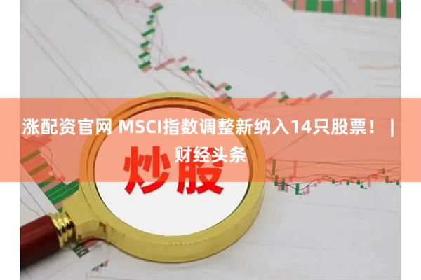 涨配资官网 MSCI指数调整新纳入14只股票！ | 财经头条